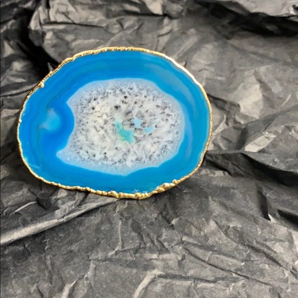 Agate Geode Stone Phone Grip Stand PopSocket 24KGP - Picture 2 of 6